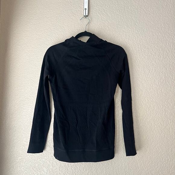 Lululemon Women’s Long Sleeve Mesh Shirt Swiftly Style Black 1/2 Zip Stretch - Picture 5 of 7